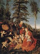 CRANACH, Lucas the Elder Rest on the Flight to Egypt oil painting on canvas